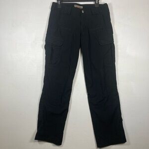 5.11 Tactical Series Cargo Pants Women's Black Utility Straight Size 8 Hiking